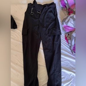 Black cargo pants